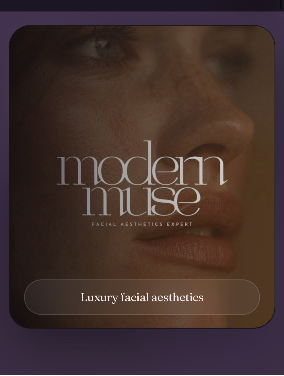 Modern Muse beauty website design example